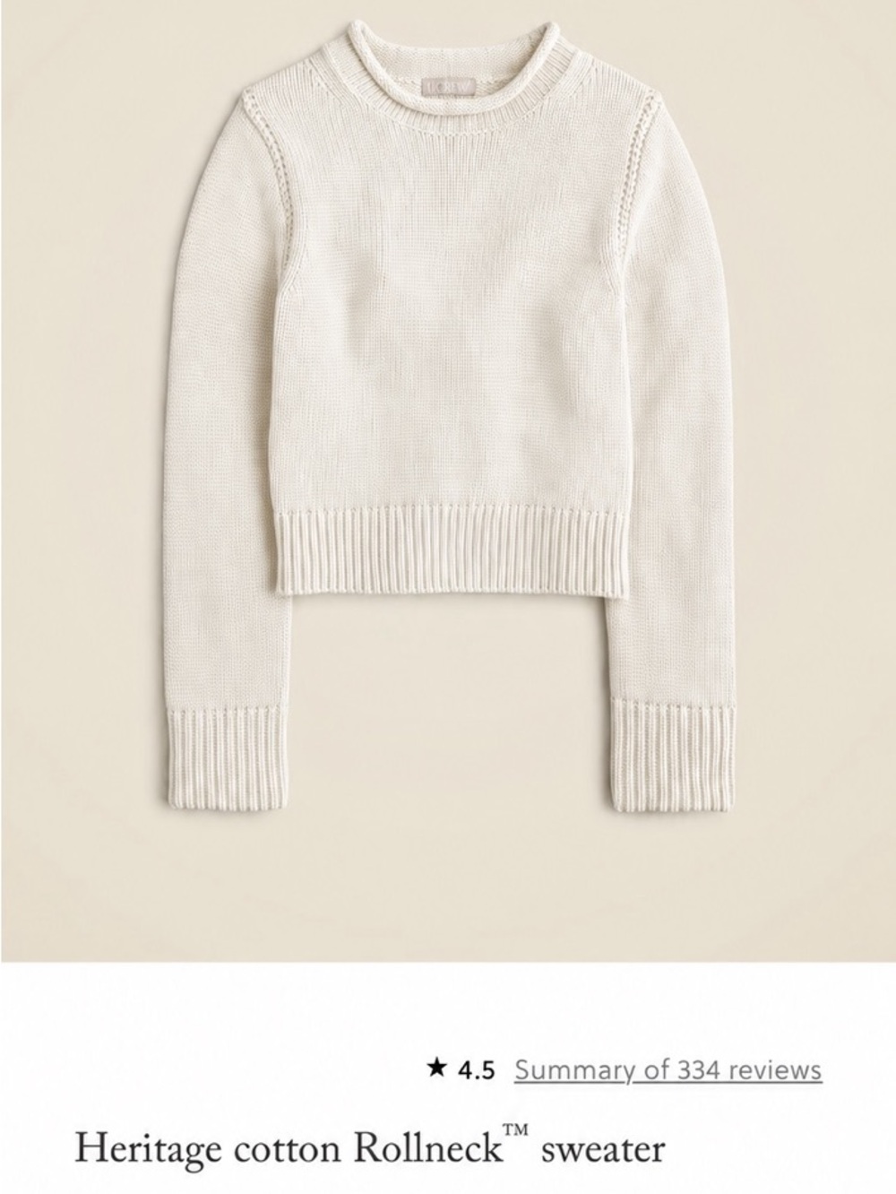 🌸 J.Crew Heritage Cotton Rollneck™ Sweater For Women (Style #CE485) Quiet Luxury